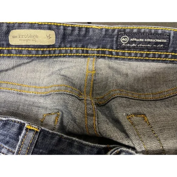 AG Adriano Goldschmied Protoge Men's Jeans Straight Leg Denim Size 36 Distressed - Picture 9 of 9